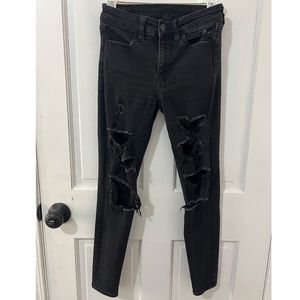 American Eagle ripped black jeans